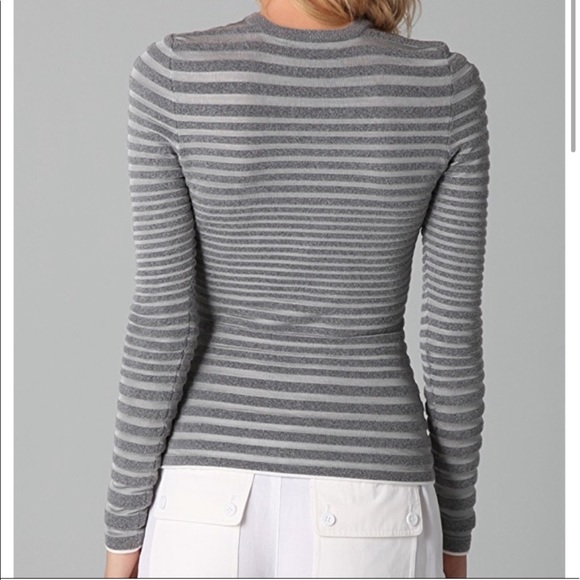 EUC Alexander Wang Engineered Stripe Long-sleeve top - Sz S - Picture 2 of 5